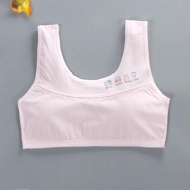 Teen Girls Training Bras Puberty Wireless Elastic Bra Cotton Free Size Sport Tank Tops Underwear Dropshipping