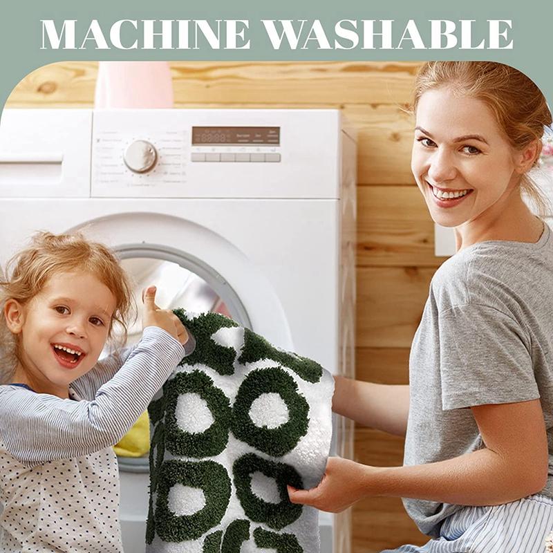 Inyahome You Look Good Bathroom Mat Green Tufted Shaggy Cute Funny Door Kitchen Mats Carpet Microfiber Mat Bathroom Rugs 25”x21”