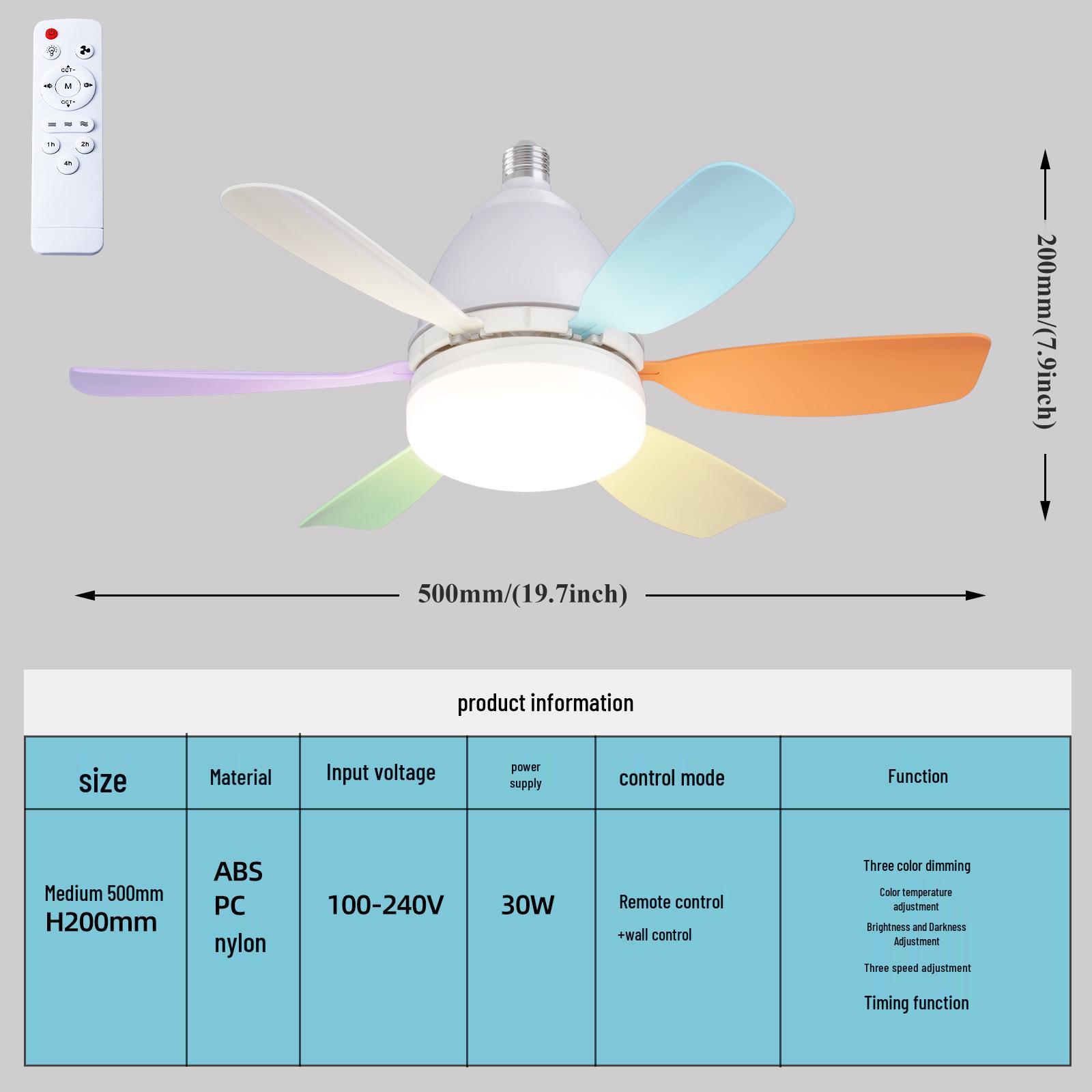 

2025 Quiet Modern Ceiling Fan Light - Minimalist Soft-Wind Fixture for Bedroom 30W