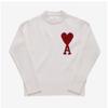 Ami Bfuks006 018 154 Ami De Coeur Big Heart Logo Intarsia Public Knit
