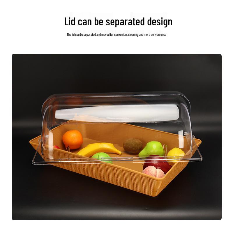 Large Transparent Food-Grade Plastic Tasting Plate with Lid