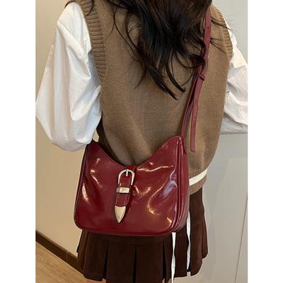 Bolsos de mano y monederos de mujer de moda, bolsos de mano de piel sintética vintage de color liso, bolsos de mano y monederos nuevos de otoño
