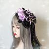 Lolita Goth Dark Versatile Fascinator Elegant Flat Hat Top Hat Headgear Hair Accessories Women Hats