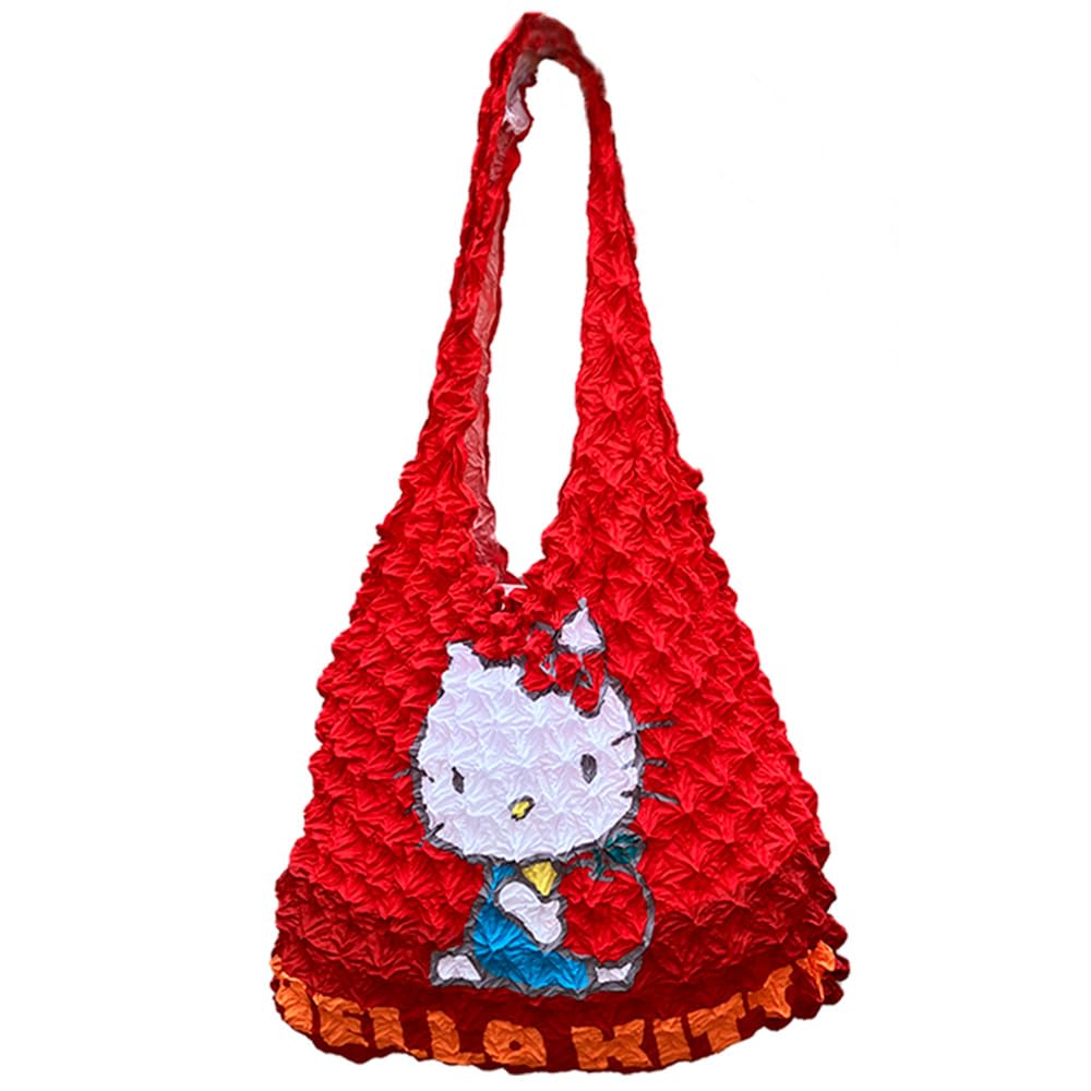 

Kyoto Kimono Yuzen Shibori Bag, Hello Kitty Apple Red Eco Bag, Lightweight Sub-Bag