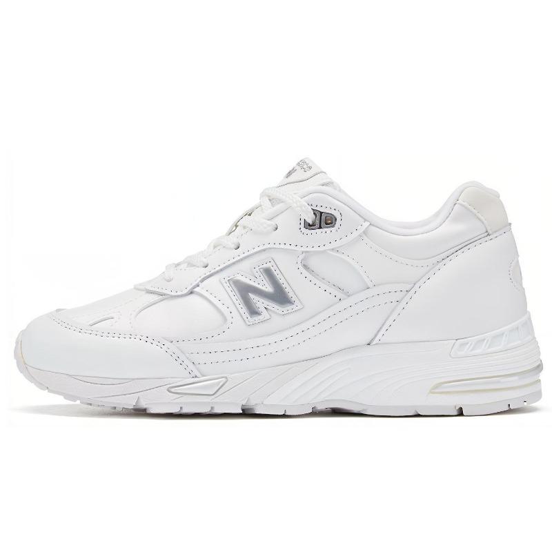Женские Белые Ретро Беговые Кроссовки New Balance 991 W991TW 38