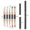 Five-piece set of double-headed metal nail brushes, ladies' nail brushes nail oil brushes nail tool cleaning brushes nail design