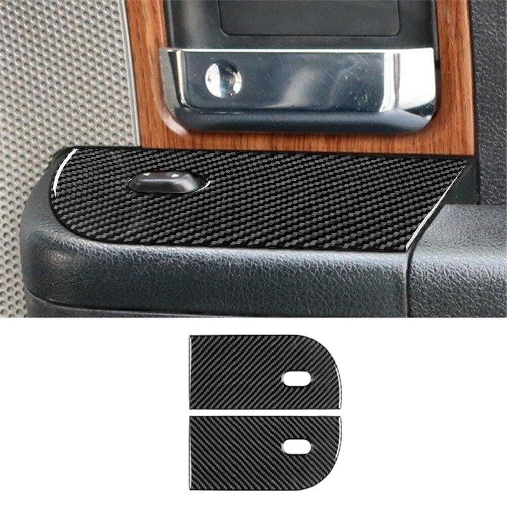 Carbon Fiber Interior Rear Window Control Cover Trim For Ford F-150 FX4 2004-08