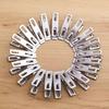 20Pcs Stainless Steel Clothes Pegs Washing Clips Household Clothing Sealing Clip Windproof Clips Hang Pins Metal Clips Clamps