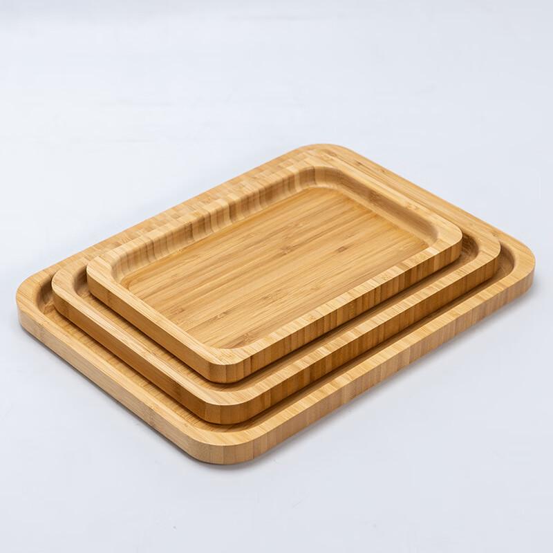 Xuanrun Bamboo Rectangular Rounded Corner Serving Tray