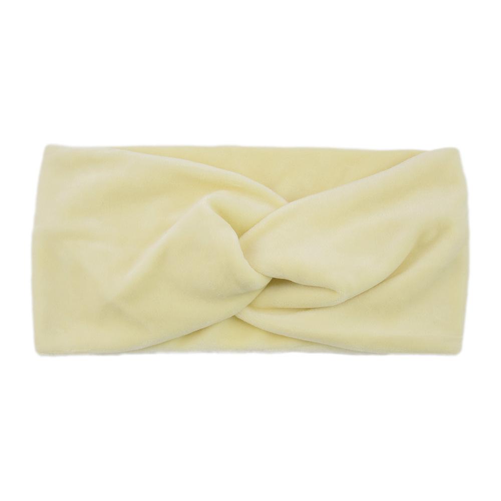 New Winter Simple Cross Headband For Women Handmade Solid Color Elastic Knot Turban Bandage Yoga Hair Accessories