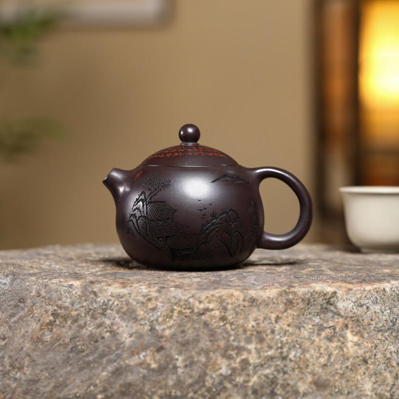 

200 мл Розкішні Ісинські Пурпурові Глиняні Чайники Ручної Роботи Горщик Сіші Чайник з Сирої Пурпурової Глини Набір для Чаю Zisha Кафе Колекція Виробів Подарунок