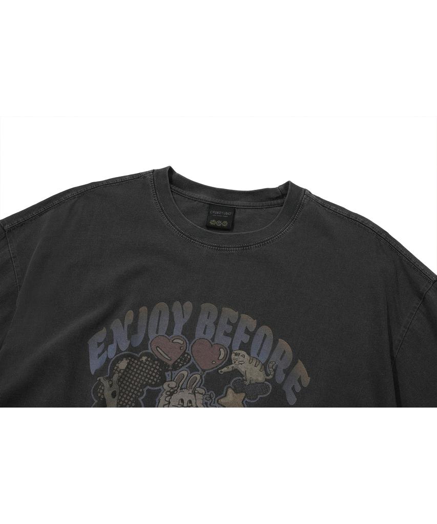 CPGN STUDIO Explo Bunny Pigment Short Sleeve T-Shirt Smoke Black