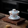 Simetang Hand-Painted Doucai Porcelain Gaiwan