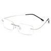 High definition memory ultralight business alloy reading glasses men and women trimmed rimless glasses reading glasses anti-blue light mirror metal