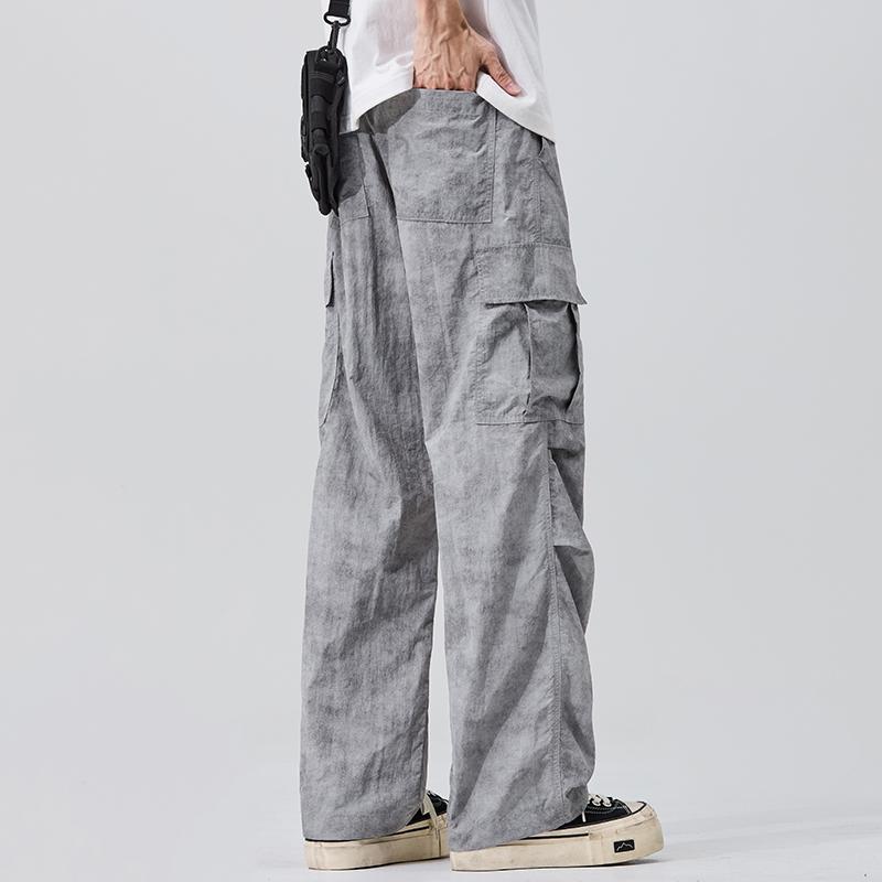 Men Classic Design Multi Flap Pockets Cargo Pants Men Loose Fit Cargo Pants Male Skateboarding Street Camping Trousers