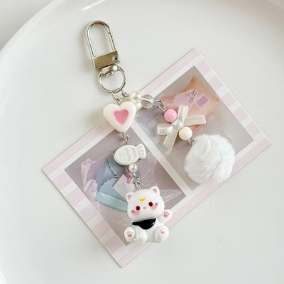 Fashion Cats Ornament Bag Charm Key Accessories Alloy Texture for Youthful Adults and Vintage Enthusiasts Present