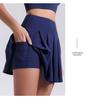Lulu Schnelltrocknender High-Waist Plissee-Tennissrock mit eingebauter Tasche, Anti-Expositions-Design für Fitness und Yoga
