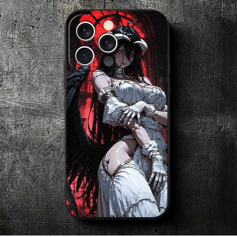 Albedo O-Overlords Anime Soft Phone Case for iPhone 16 16E 17 Air 15 Pro Max 14 Plus 13 Mini 11 12 7 Black Cover Back Shell