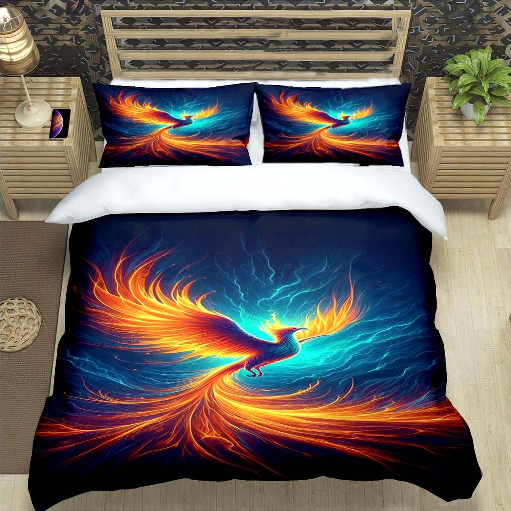 3D Popular Mythical Beast Phoenix Print Bedding Sets Bed Supplies Set  Comforter Set  Teens Girls Cartoon Twin Single Kid Gift