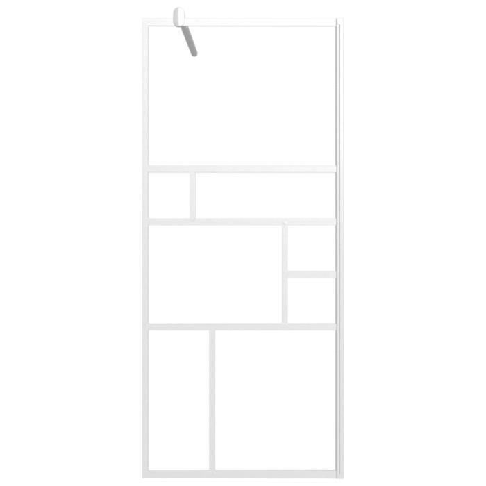 VidaXL Shower Wall 90x195 Cm ESG Glass White 151869