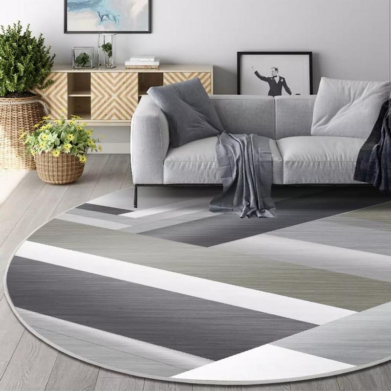 Modern Round Rugs Living Room Decoration Teenager Bedroom Decor Carpets Sofa Coffee Table Area Rug Non-slip Carpet Floor Mats
