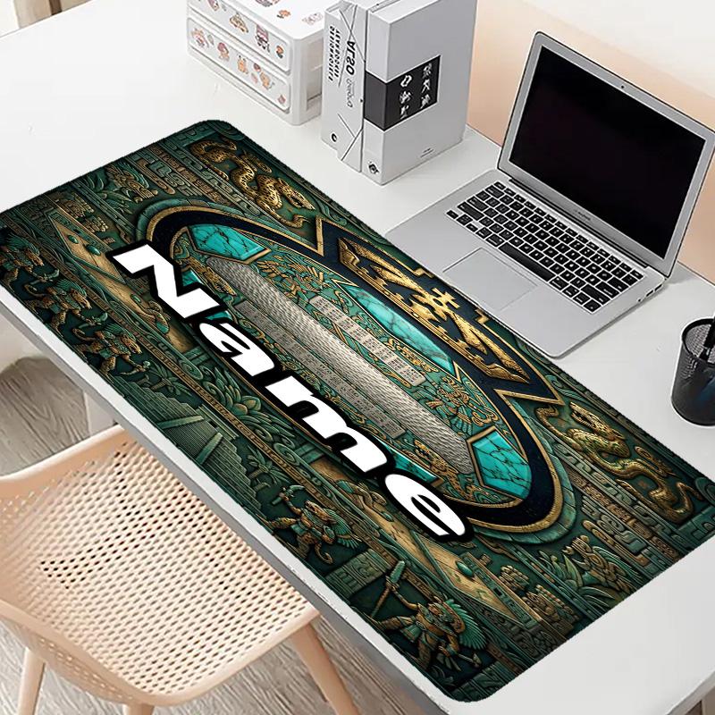 Custom Name Personalized Club Santos Laguna Pattern Mousepad, Laptop PC Desk Mat, Decorative Desk Mat for Home Keyboard Pad Gift