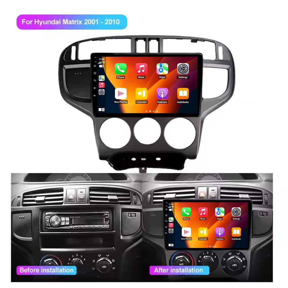 Android For Hyundai Matrix 2001 -2010 Car Radio Multimedia Navigation Wireless Carplay Stereo 4G GPS Head Unit Screen