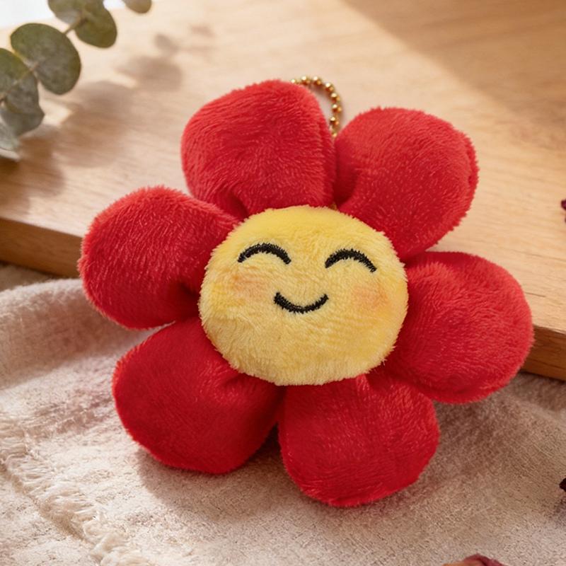 Sunflower Plush Toys 8Cm Sunflower Stuffed Keychain Hairpin Corsage Adorably Girls Accessories Backpack Pendant Birthday Gifts