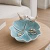 Cute Bird Shaped Pastry Plate Floral Home Storage Dish Decorative Tea Snack Fruit Tray  Bedroom