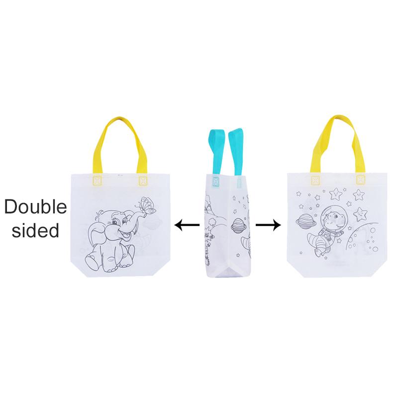 Graffiti Bag Children Drawing Toys Colored Marking Painting Non Woven Gift Bag Crafts Colorful Filling Painting DIY for Kid TMZ