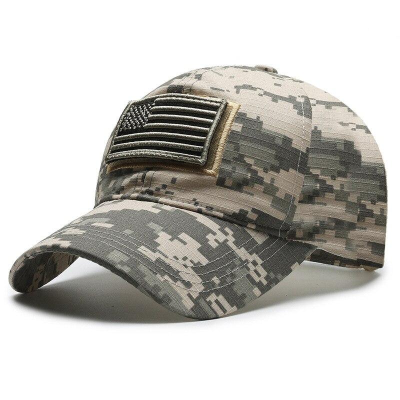 Spring And Summer New Flag Camouflage Sticker Embroidery Baseball Cap Mesh Breathable Cap Men's Outdoor Sports Sunshade Sun Hat