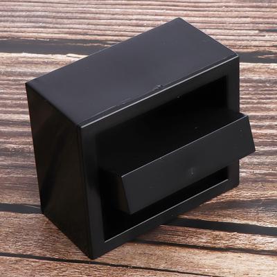 Schwarzer, drehbarer Manschettenknöpfe-Box-Manschettenknopf-Halter aus Kunststoff