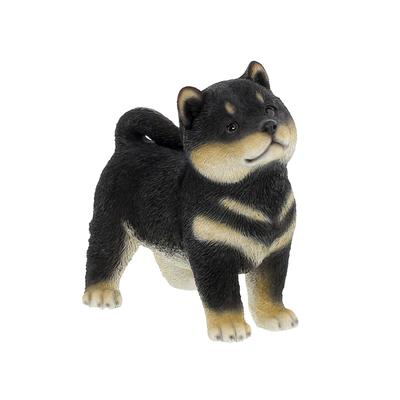 Benny's Black Shiba Inu Dog Figurine, Polyresin, QB-029BK