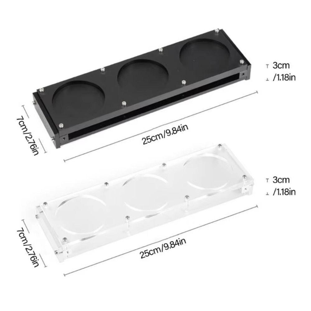 Double-Layer Camping Cup Holder 3-Slots Drinks Serving Board Portable Water Cup Shelf Tray  Picnic