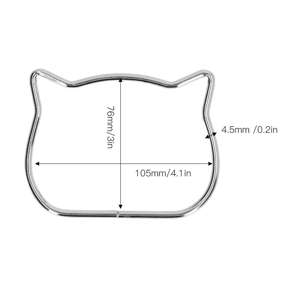 2 Stück Gepäckzubehör Metall-Handtaschengriff Gold Silbernes Taschengestell Katzenkopf Metall-Handtaschengriff Handgefertigte Gewebte Tasche