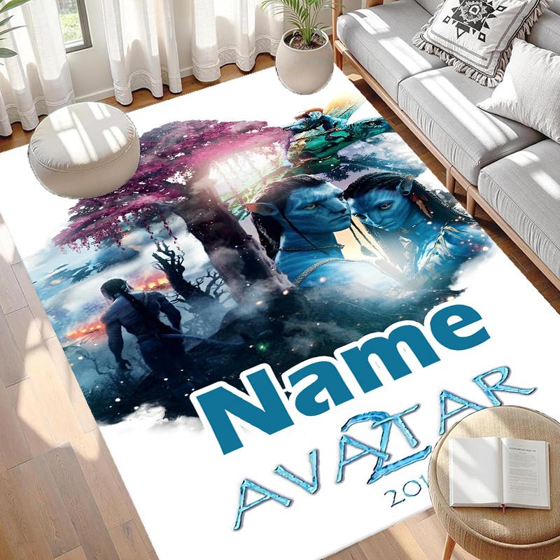 Custom Name Personalized Avatar Print Carpet, Versatile Home Decor Rug, for Playroom, Apartment, Balcony, Entryway, Hallway Gift