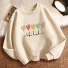 Be Kind Love Heart Colorful Children's Hoodie Sweatshirt Cute Harajuku Hoody Pullover Boys Girls Spring Casual Hoodies
