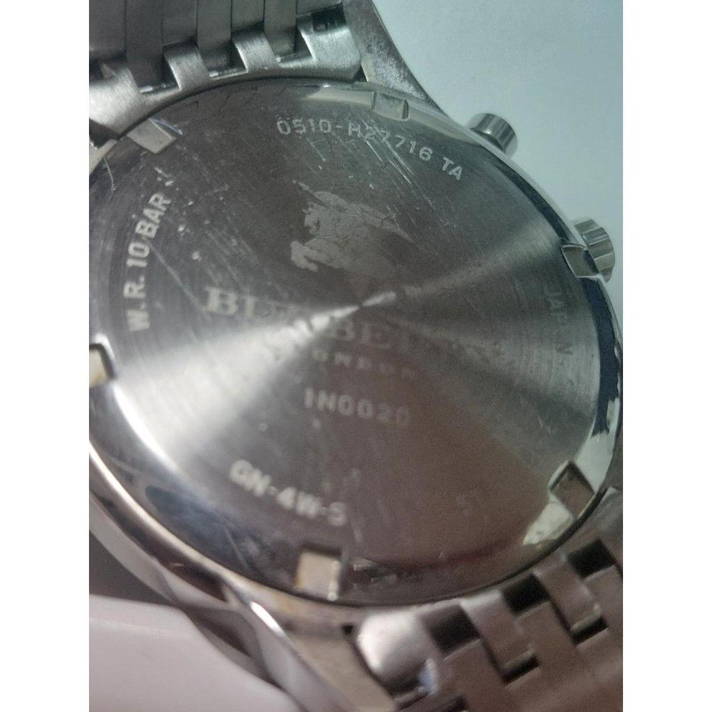 Used BURBERRY LONDON Watch Analog Chronograph Stainless Steel Warranty Included