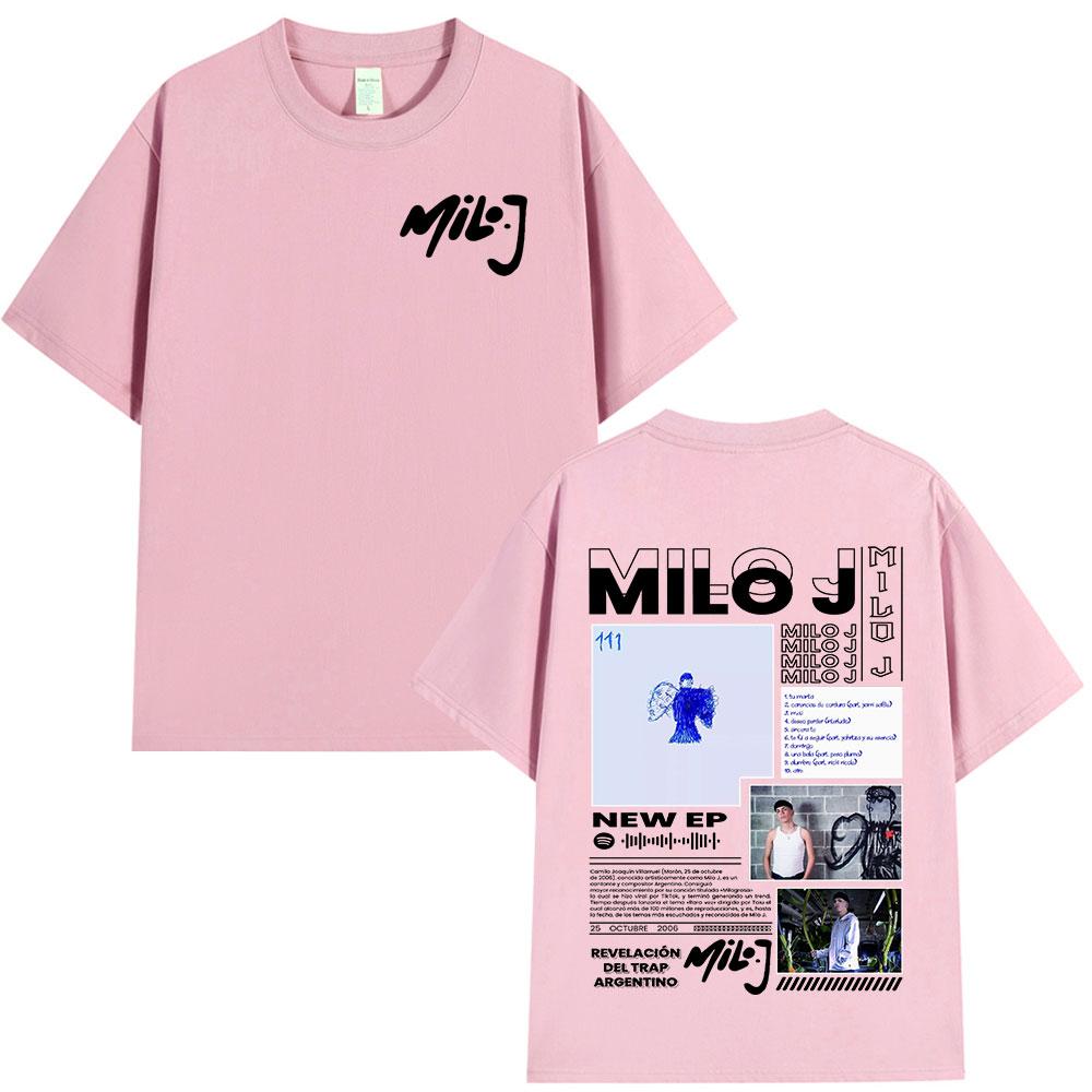 2026 Rapper Milo J 111 Album Graphic Print Tshirts Mens Women Fashion Hip Hop T Shirts Cotton Casual Short Sleeve Tshirt