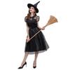 Halloween Costume Black Veil Witch Sorcerer Night Ghost Stage Party Costume Adult