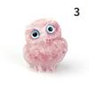 1PCS Crystal Stone Owl Animal Crafts Hand Made Small Figurines DIY Resin Table Decor Home Decor Girls Gifts