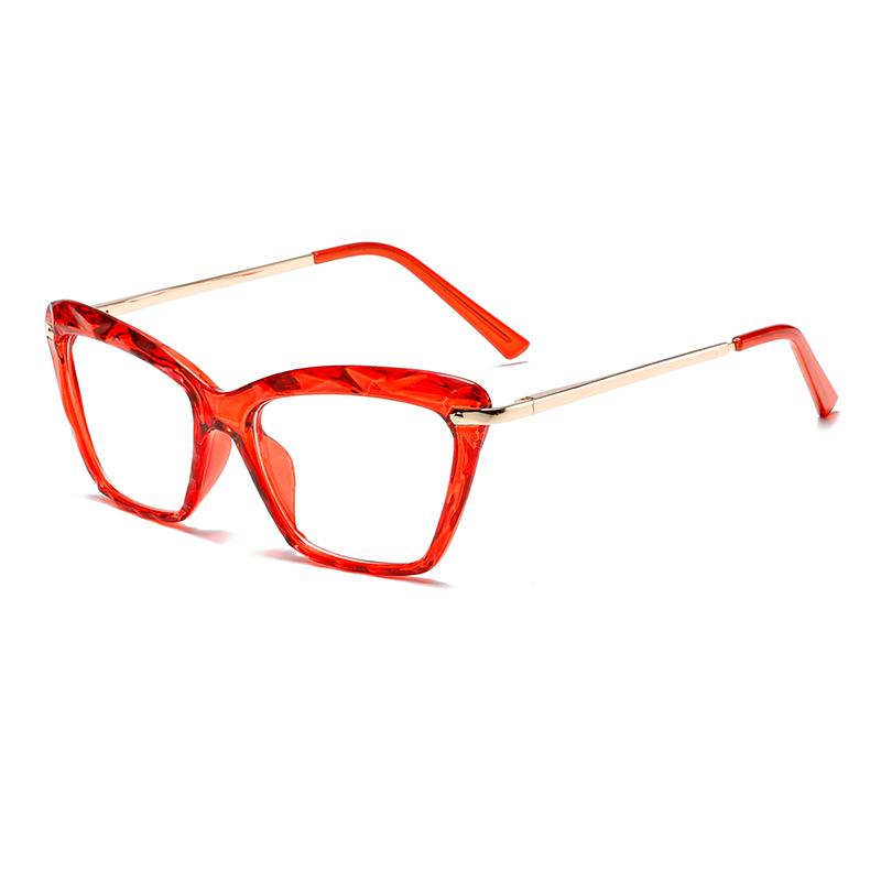 

KAMMPT Trendy Vintage Cat Eye Champ Frame New Fashion Women s Luxury Metal Glasses Blue Light Blocking Decor Chic Eyewear transparent lens