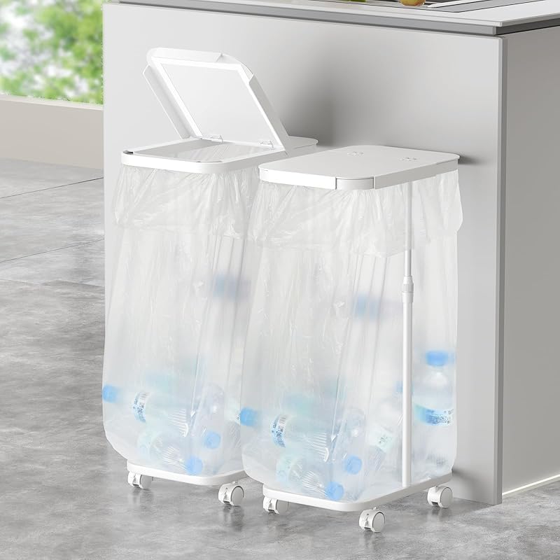 

[Height expandable] Garbage bag holder Compatible with 20L to 90L TTWO trash can with lid odor blocking Separate trash can dust bag holder 30L 45L