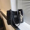 Large capacity tote bag simple shoulder women's bag commuter underarm bag casual versatile canvas bag fashion women's bag