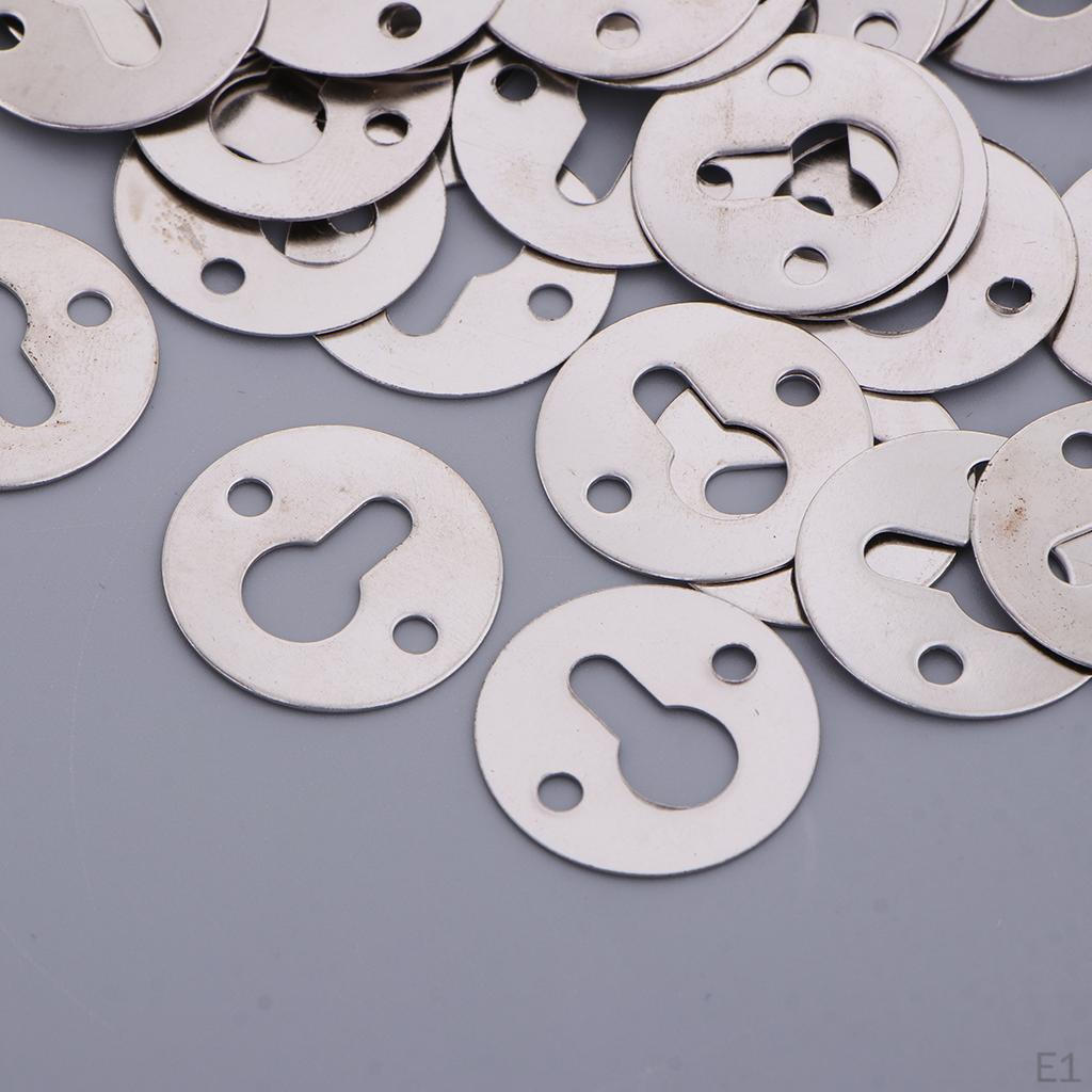 100Pcs Round Keyhole Hangers Fasteners Hanging Hardware for Picture 23mm