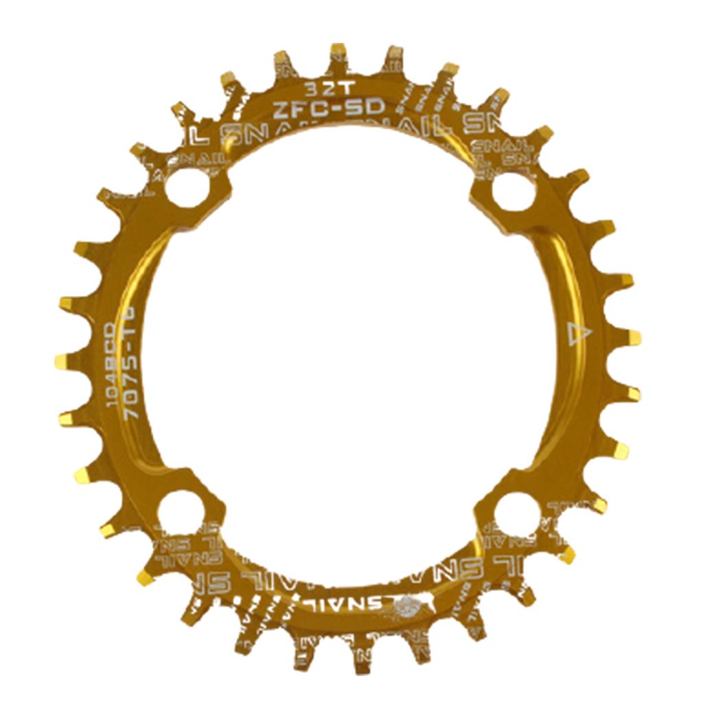 Für Fahrrad rund/oval 104BCD 32T 34T 36T 38T Narrow Wide Einzelkettenblatt