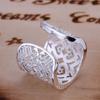 Women's Cutout Love Heart Wide Band Open Ring