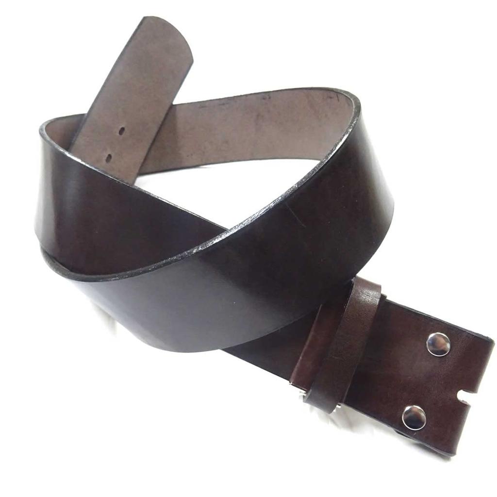 Bridge Made in belt leather genuine single piece of aniline size chocolate [J Western] Japan, approx. 50mm, only, belt, cowhide, leather, leather,