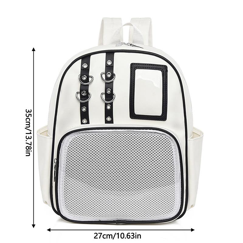 School Ita Bag  Trends Transparent Zipper Backpack Preppy Style Soft Women Bags
