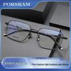Shenzhen Men's Pure Titanium Full Rim Eyeglass Frames with Accordion Legs
